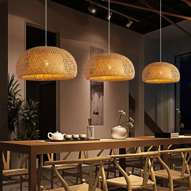 Weaving Nest Bamboo Dome Pendant