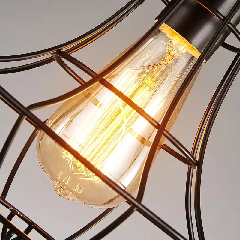 Klemon Industrial Cage Pendant Light