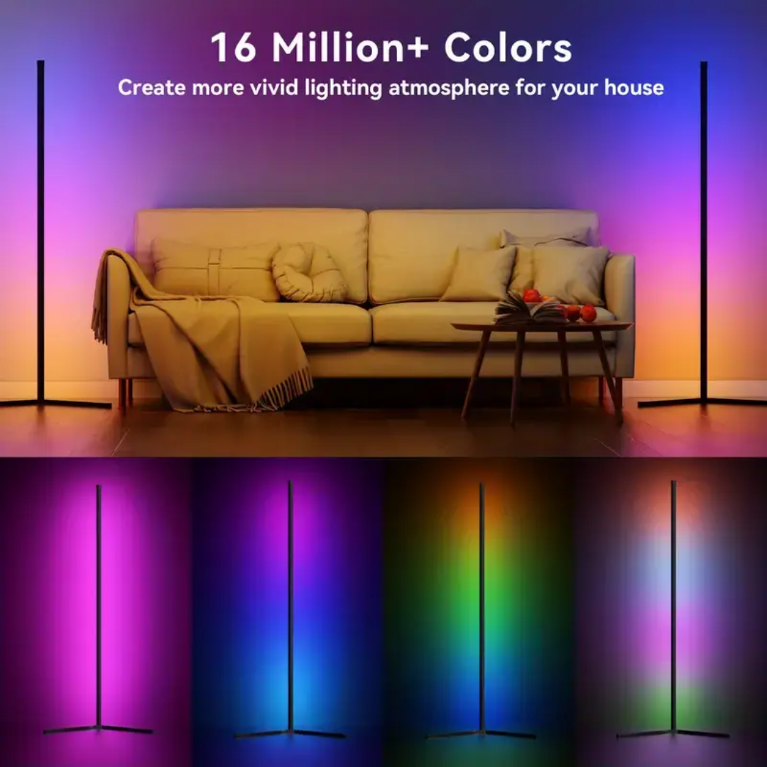 RGB LED Corner Floor Lamp