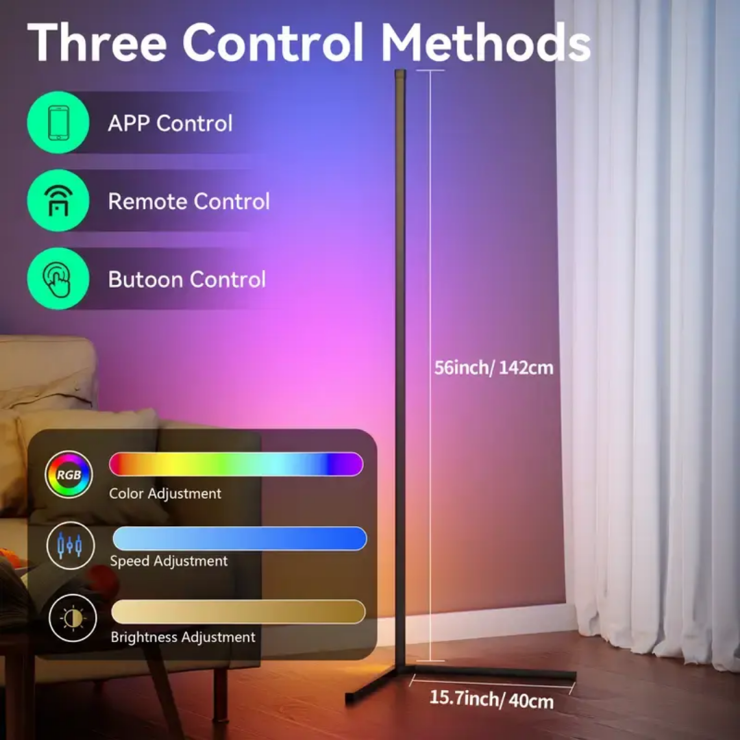 RGB LED Corner Floor Lamp