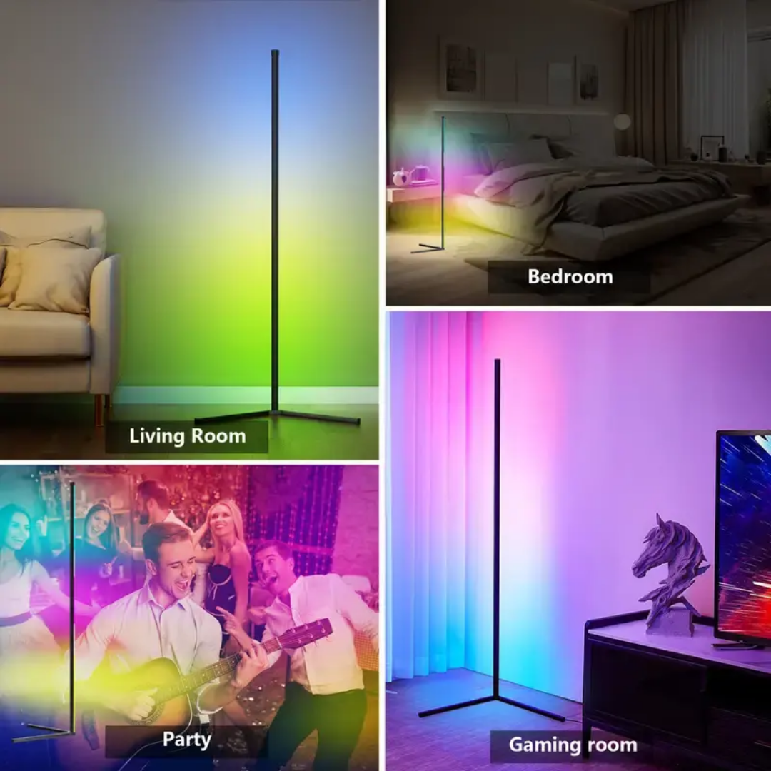 RGB LED Corner Floor Lamp