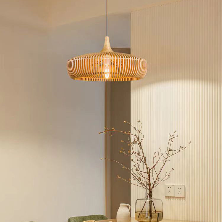 Nordic Wooden Birdcage Pendant