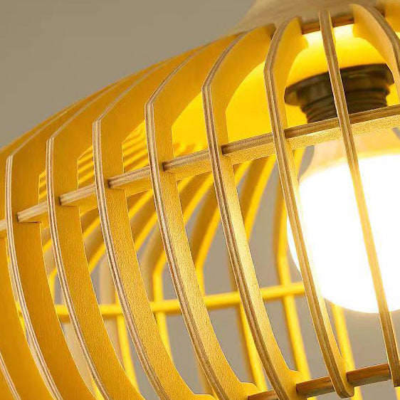 Nordic Wooden Birdcage Pendant